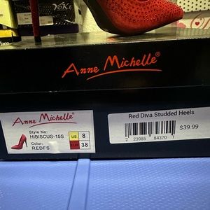 Red Diva Studded Heels